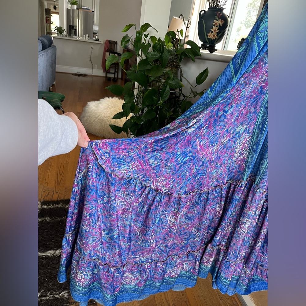 Kathmandu Imports Silk Maxi Halter Dress. EUC. Medium/Large. - Picture 2 of 9